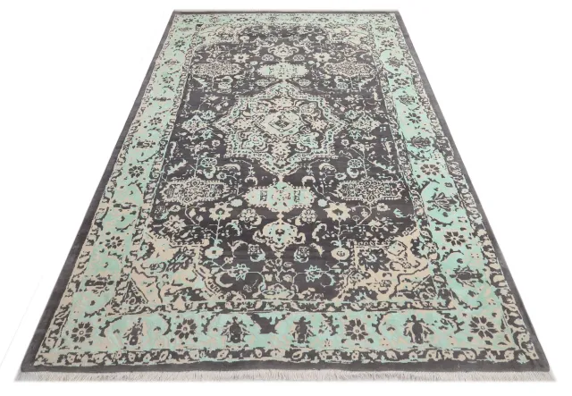 فرش دستباف کرک و ابریشم کد 2325814