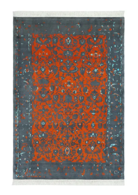 فرش دستباف کرک و ابریشم کد 2326136