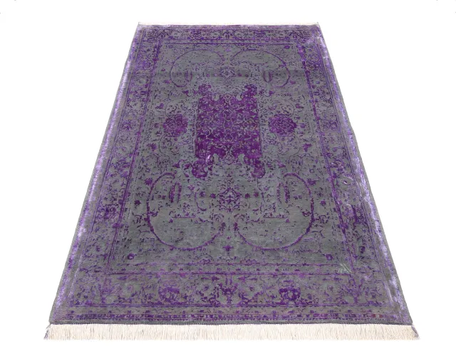 فرش دستباف کرک و ابریشم کد 2326375