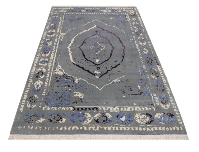 فرش دستباف کرک و ابریشم کد 2326406