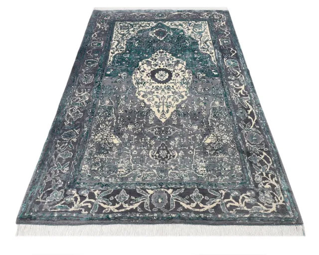 فرش دستباف کرک و ابریشم کد 2326534