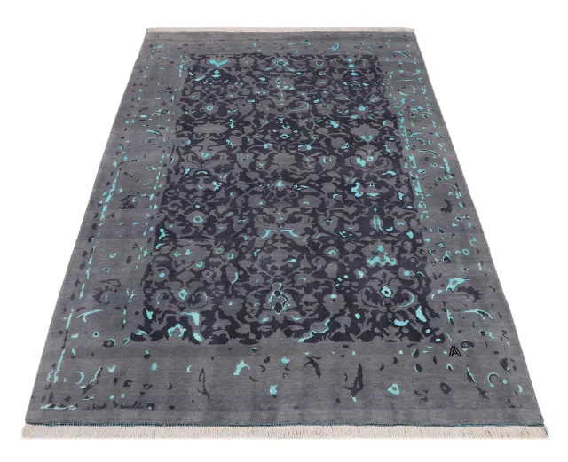 فرش دستباف کرک و ابریشم کد 2326596