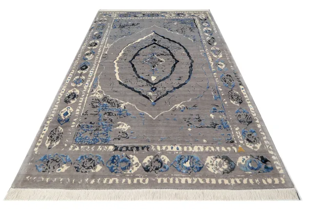 فرش دستباف کرک و ابریشم کد 2326614