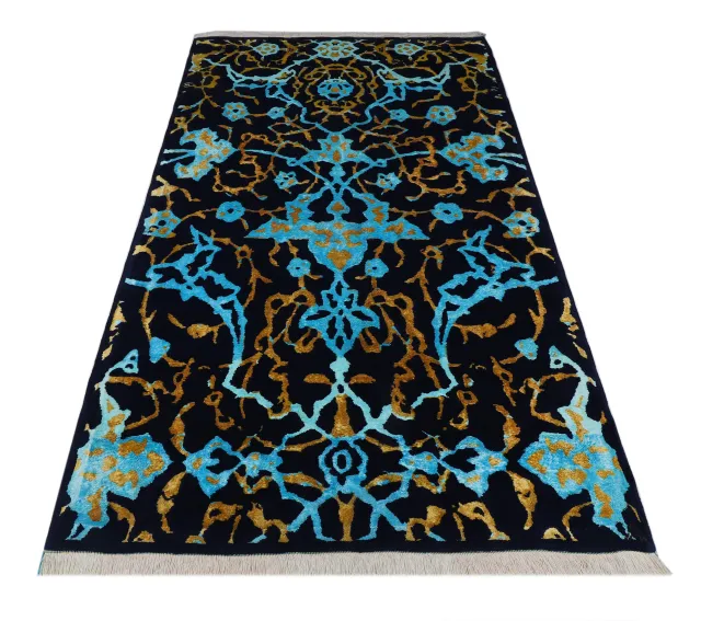 فرش دستباف کرک و ابریشم کد 2326696