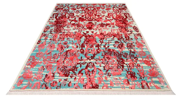 فرش دستباف کرک و ابریشم کد 2328254