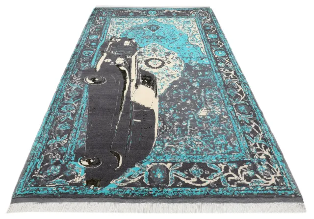 فرش دستباف کرک و ابریشم کد 2329327